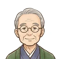 案内役の仕舞亭おさめ(安心させる顔)のイラスト