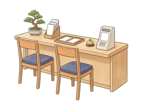 役所の相談カウンターの挿絵